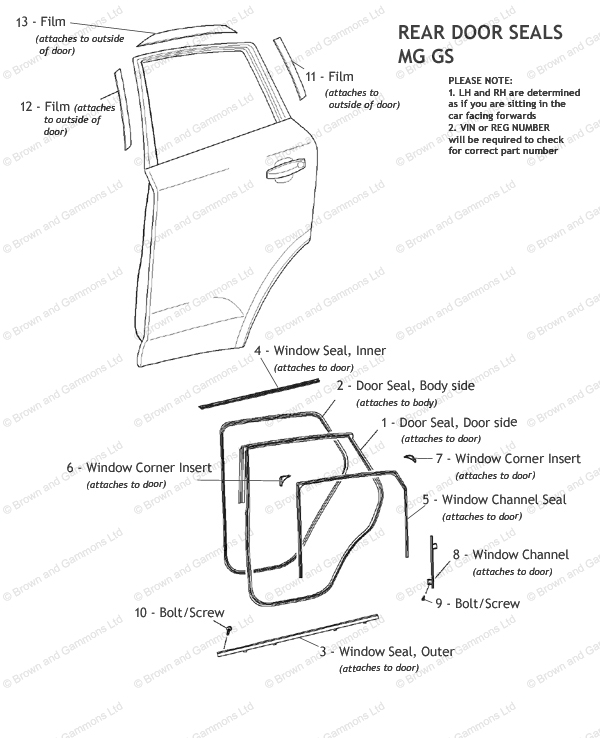 Image for Rear Door Seals